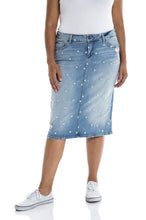 Load image into Gallery viewer, SLINK JEANS - FLORAL EMBROIDERY SKIRT - DAISY