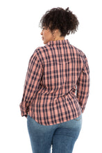 Load image into Gallery viewer, Plaid Work Shirt - Orange - SLINK JEANS