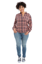 Load image into Gallery viewer, Plaid Work Shirt - Orange - SLINK JEANS