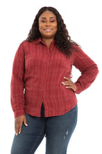 Load image into Gallery viewer, Plaid Work Shirt - Burgundy - SLINK JEANS