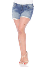 Load image into Gallery viewer, Shorts with Exposed Pockets - RED ROSES - SLINK JEANS