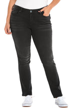 Load image into Gallery viewer, Mid Rise Straight Leg Jean - BLACK - SLINK JEANS