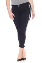 Load image into Gallery viewer, Double Stripe Ankle - SOLID BLACK - SLINK JEANS
