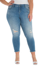 Load image into Gallery viewer, High Rise Ankle with Frayed Hem - CLAIRE - SLINK JEANS