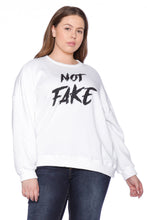 Load image into Gallery viewer, Not Fake Crewneck - WHITE - SLINK JEANS