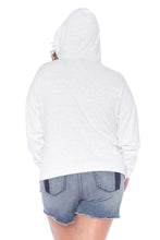 Load image into Gallery viewer, Lace Up Hoodie - HEATHER GREY - SLINK JEANS