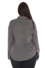 Load image into Gallery viewer, Crinkled Shirt - BLACK - SLINK JEANS