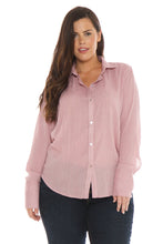 Load image into Gallery viewer, Crinkled Shirt - MAUVE - SLINK JEANS