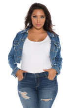 Load image into Gallery viewer, Frayed Hem Crop Jacket - CRISTEN - SLINK JEANS