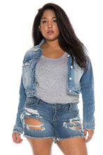 Load image into Gallery viewer, Crop Denim Jacket - KEZIAH - SLINK JEANS