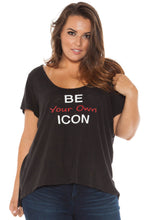Load image into Gallery viewer, Short Sleeve Tee - BE YOUR OWN ICON - SLINK JEANS