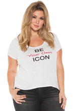 Load image into Gallery viewer, Short Sleeve Tee - BE YOUR OWN ICON - SLINK JEANS