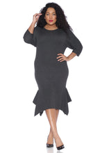 Load image into Gallery viewer, Sweater Dress with Ruffle Hem - SLINK JEANS