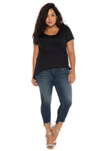 Load image into Gallery viewer, Hi-Lo Short Sleeve Scoop Neck Tee - SLINK JEANS