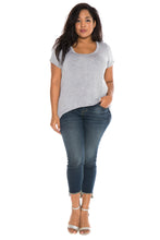 Load image into Gallery viewer, Hi-Lo Short Sleeve Scoop Neck Tee - SLINK JEANS