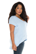 Load image into Gallery viewer, Hi-Lo Short Sleeve Scoop Neck Tee - SLINK JEANS