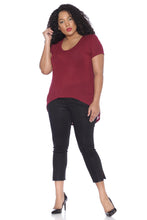 Load image into Gallery viewer, Hi-Lo Short Sleeve Scoop Neck Tee - SLINK JEANS