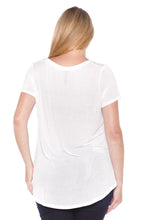 Load image into Gallery viewer, Hi-Lo Short Sleeve Scoop Neck Tee - SLINK JEANS