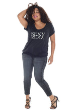 Load image into Gallery viewer, Scoop Neck Tee - SEXY - SLINK JEANS