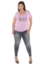 Load image into Gallery viewer, Scoop Neck Tee - SEXY - SLINK JEANS