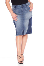 Load image into Gallery viewer, Patchwork Skirt - VANESSA - SLINK JEANS
