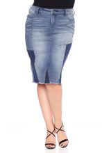 Load image into Gallery viewer, Patchwork Skirt - VANESSA - SLINK JEANS
