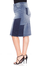 Load image into Gallery viewer, Patchwork Skirt - VANESSA - SLINK JEANS
