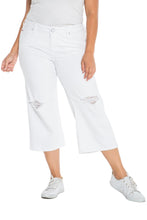 Load image into Gallery viewer, Mid Rise Wide Leg Crop - OPTICAL WHITE - SLINK JEANS
