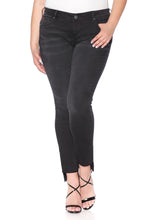 Load image into Gallery viewer, The Mid-Rise Step Hem Skinny - Charcoal - SLINK JEANS
