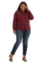 Load image into Gallery viewer, Plaid Work Shirt - Burgundy - SLINK JEANS

