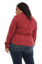 Load image into Gallery viewer, Plaid Work Shirt - Burgundy - SLINK JEANS
