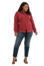 Load image into Gallery viewer, Plaid Work Shirt - Burgundy - SLINK JEANS
