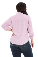 Load image into Gallery viewer, Plaid Work Shirt - Violet - SLINK JEANS
