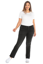 Load image into Gallery viewer, Mid Rise Straight Leg Jean - BLACK - SLINK JEANS
