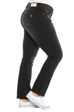 Load image into Gallery viewer, Mid Rise Straight Leg Jean - BLACK - SLINK JEANS
