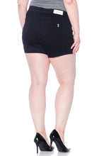 Load image into Gallery viewer, Side Vent Shorts - BLACK - SLINK JEANS
