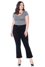 Load image into Gallery viewer, High Rise Flare - SOLID BLACK - SLINK JEANS

