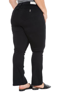 The High Waist Bootcut - Jet Black - SLINK JEANS