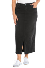 Load image into Gallery viewer, Long Skirt - BLACK - SLINK JEANS
