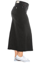 Load image into Gallery viewer, Long Skirt - BLACK - SLINK JEANS
