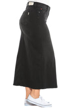 Load image into Gallery viewer, Long Skirt - BLACK - SLINK JEANS
