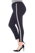 Load image into Gallery viewer, Double Stripe Ankle - SOLID BLACK - SLINK JEANS
