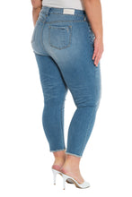 Load image into Gallery viewer, High Rise Ankle with Frayed Hem - CLAIRE - SLINK JEANS
