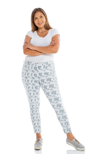 High Rise Jegging - FLORAL ROSES - SLINK JEANS