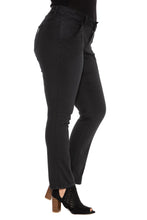 Load image into Gallery viewer, Mid Rise Cigarette Leg - BLACK - SLINK JEANS
