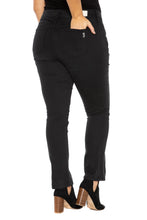 Load image into Gallery viewer, Mid Rise Cigarette Leg - BLACK - SLINK JEANS
