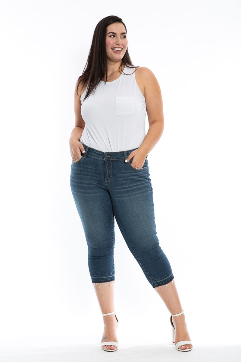 Mid Rise Crop - Jessie - SLINK JEANS