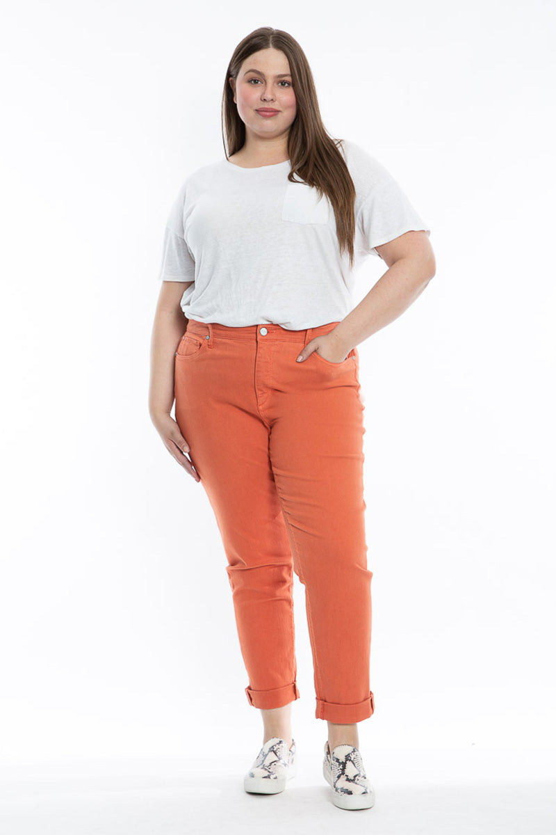 High Rise Boyfriend -  Rust