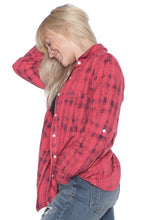 Load image into Gallery viewer, Plaid Western Shirt - WHITE BLUE - SLINK JEANS
