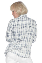 Load image into Gallery viewer, Plaid Western Shirt - WHITE/BLUE - SLINK JEANS
